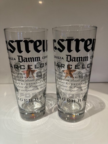 Estrella branded pint glasses - estrella,